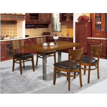 Classical Solid Wood Restaurant Table and Chair Set for 4 People (FOH-BCA09)